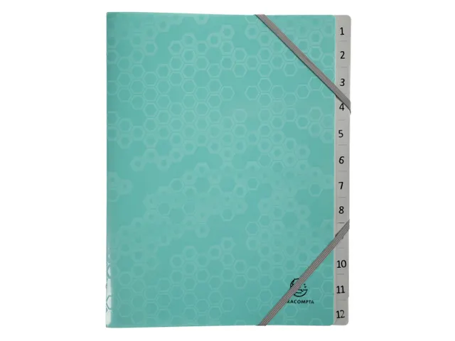 Trieur polypropylène recyclé 12 compartiments Maïa - Couleurs assor