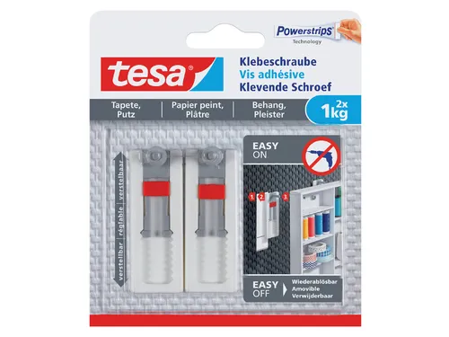 Klevende schroef Tesa behang en pleisterwerk verstelbaar 1kg