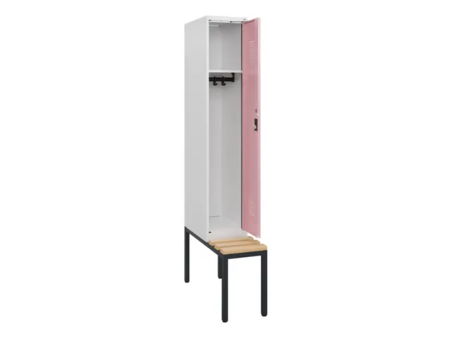 locker met bank,HxBxD 1950x300x815mm,1vak,vak B 300mm,cilinderslot
