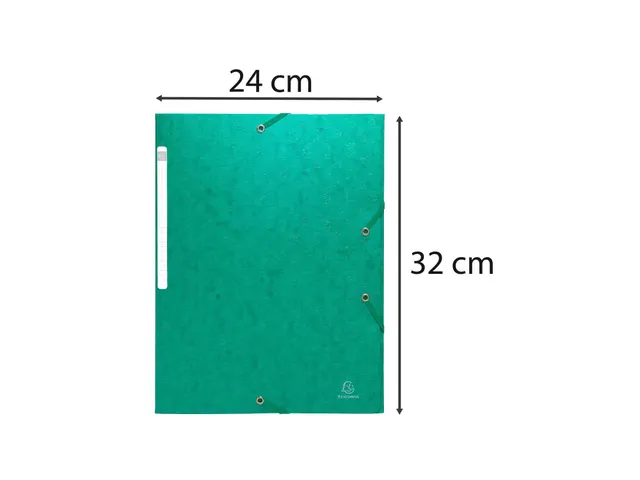 Elastomappen A4 glanskarton 3 kleppen monobloc-Groen