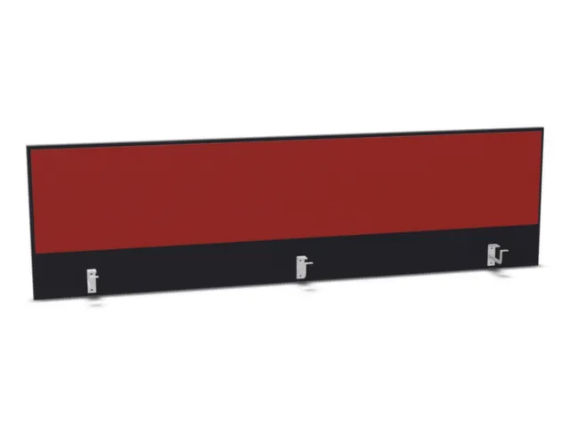 opzetpaneel,v. bureau,aanbouw achter,B 2000mm,CC-zwart,BN4011-rood