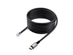 USB-C naar RJ9 Adapter voor Bureau Handset of Bedrade/Draadloze Koptel