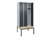 Armoire vestiaire Classic+ 3 comp 212x90x81,5cm gris clair/anthracite