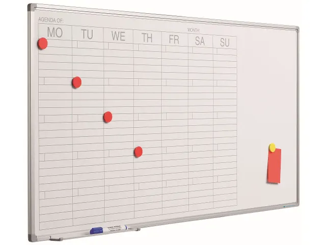 Planbord 60x120cm Softline profiel 8mm Week DU