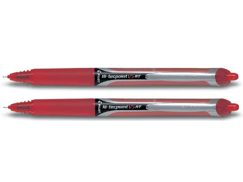 Rollerpen Pilot Hi-Tecpoint V5 RT 0.5mm Fijne punt Rood