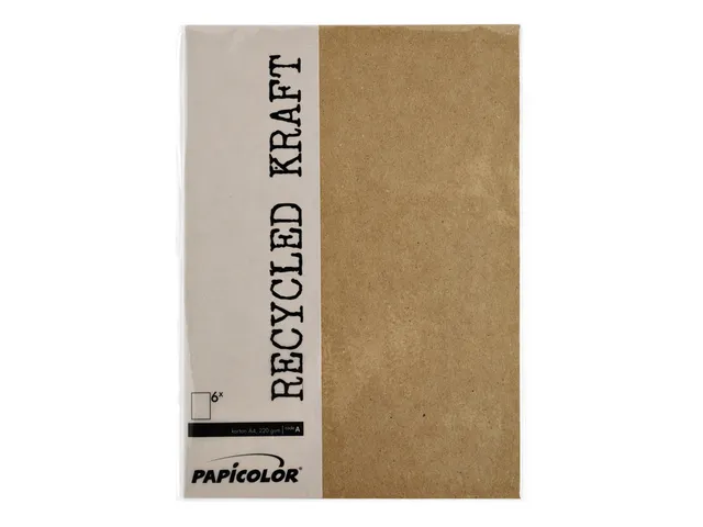 Kopieerpapier Papicolor A4 220gr 6 vel kraft bruin