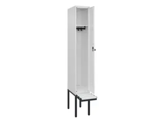 locker met bank,HxBxD 2120x300x815mm,1vak,vak B 300mm,draaigrendel - 2