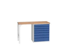 werkbank,HxBxD 930x1500x600mm,multiplexblad,2voeten/1container