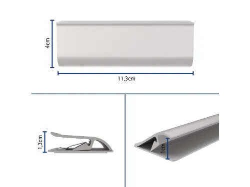 Klemlijst MAUL 113x40mm aluminium zelfklevend