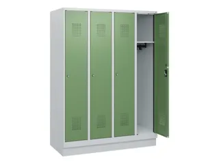 schoollocker,HxBxD 1630x1200x500mm,4vak,vak B 300mm,cil.-slot,sokkel - 1