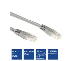 Kabel ACT U/UTP CAT6 patchkabel RJ45 Grijs 1 meter - 4