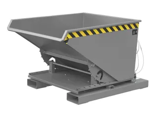3-zijdig Kantelende Kiepbak 0.60m³ Grijs 890x 1010x 1260mm - 1