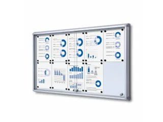 Vitrinekast Mededelingenbord Fire-proof schuifdeuren 10xA4 - 1