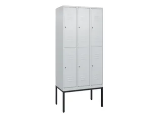 dubbeldekse locker,HxBxD 2120x900x500mm,3x2vak.,vak B 300mm,cil.-slot - 1