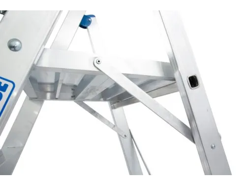verrijdbare treden-platformladder eenzijdig 7treden stand H 1 65m
