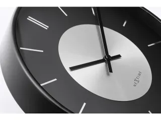 Wandklok NeXtime Retro II 25cm zwart/zilver metaal - 6