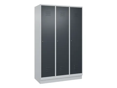 locker,HxBxD 1950x1200x500mm,3vak,vak B 400mm,cil.-slot,sokkel