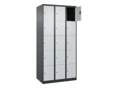 lockerkast,HxBxD 1850x900x500mm,3x5vakken,vak B 300mm,cil.-slot
