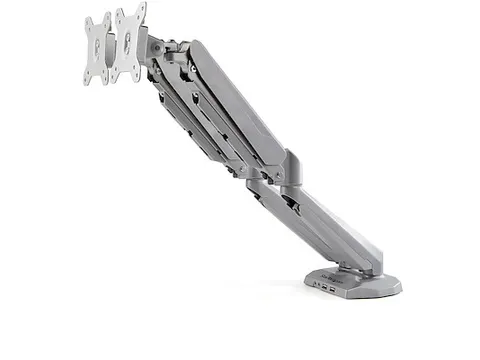 Monitor arm voor 2 schermen - bureausteun - met geïntegreerde 2-poort