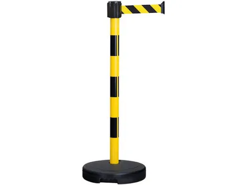 afzetpaal met band,m. 1riem(en),LxB 3m x50mm,paal HxØ 950x50mm