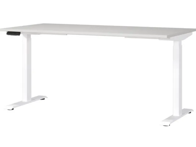 Elektrisch ihv bureau,HxBxD 720-1200x1600x800mm,blad lichtgrijs