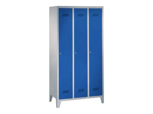 locker,HxBxD 1850x900x500mm,3vak,vak B 300mm,RAL7035,front RAL5010