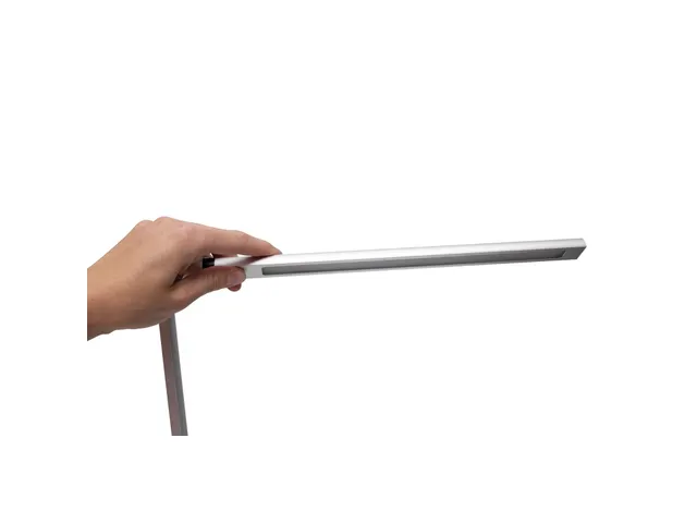 Bureaulamp MAULrubia zilvergrijs USB-poort dimbaar
