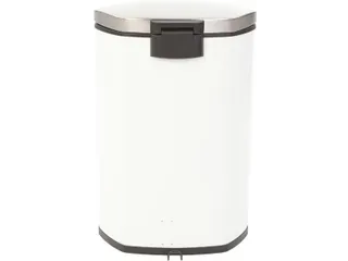 Pedaalemmer Shell Bin 50 Liter Wit mat RVS - 6