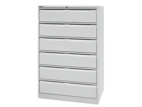 fichekast,HxBxD 1321x800x622mm,drie banen,6lade(n),romp lichtgrijs