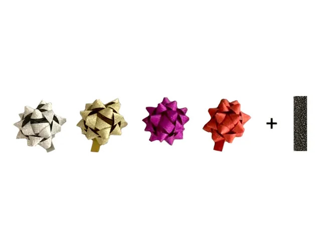 Rozetten Haza 50mm glitter assorti