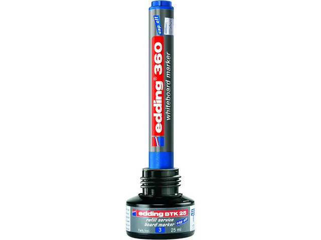 Whiteboardmarker edding 360 rond 1.5-3mm zwart blister
