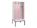 locker met bank,voor scheiding van kleding,HxBxD 2120x900x815mm,3vak