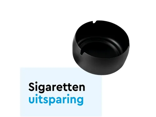 Asbak BRASQ tafelmodel 1 liter met deksel AT700 zwart