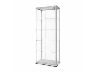 Glazen Vitrinekast LED Verlicht Dubbele Deur 80x40x200cm - 1