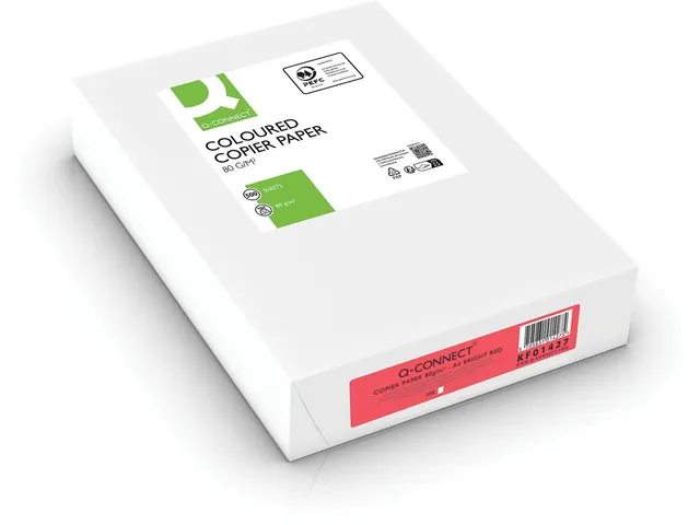 gekleurd kopieerpapier A4 80 gram 500vel felrood