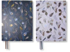 Notitieboek A5 Natural Beauty krimp van 2 stuks. Punt-gelijnd, 320 pag