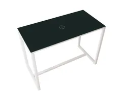 statafel,HxBxD 1100x1500x750mm,rechthoekig,sledeframe wit