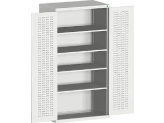 kast met sleufplaat,HxBxD 2000x1050x650mm,4xStalen bodem - 1