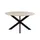Vergadertafel Harper 130cm Rond Mango Naturel Spinpoot Zwart