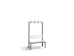 Omkleedbank L 1000Mm Pvc-Zitlatten Enkelzijdige Hakenlijst Ral7021