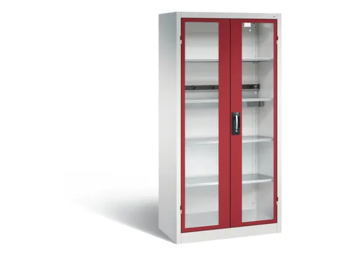 acculaadkast 1950x930x500mm 5stekkerdozen 230V cil.-slot front RAL3003