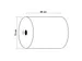 Bobine pour tickets de caisse 80x72- 76m - 1 pli thermique 48m2 sans P