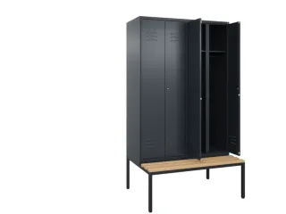 locker voor scheiding van kleding,HxBxD 2120x1200x815mm,4vak - 2