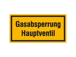 aanwijzingsbord,Gasafsluiting hoofdventiel,aluminium gemerkt,gemoffeld - 1