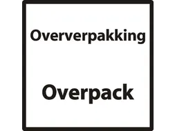 Etiket OVERVERPAKKING/OVERPACK 1000 etiketten per rol 100x100mm