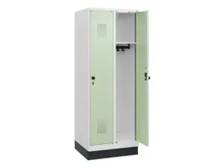 schoollocker,HxBxD 1630x600x500mm,2vak,vak B 300mm,draaigrendel,sokkel