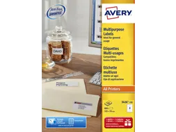 Etiket Avery L4745REV-25 96x63.5mm Afneembaar Wit 200 Stuks