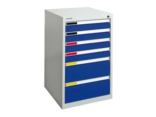 Ladekast Hxbxd 900x500x500mm 6 Laden Romp Ral7035 Front Ral5010 - 2