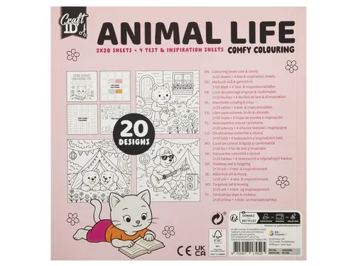 Kleurboek Craft ID Cute & Comfy 20c20cm 4 stuks assorti