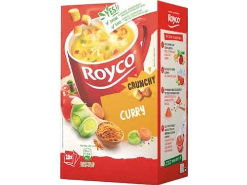 Minute Soup Curry Crunchy + Croutons Doos 20 Stuks